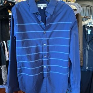 Express Blue stripes button shirt